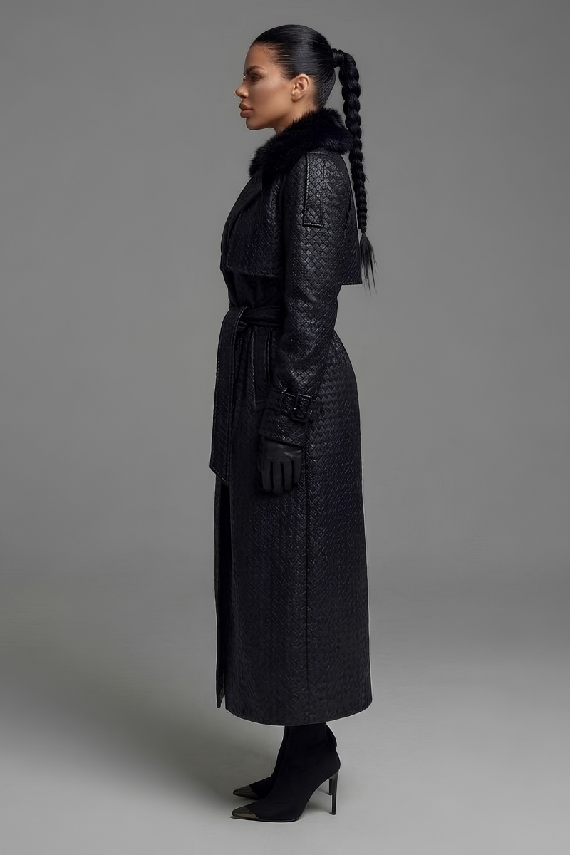 Luxe Basketweave Trench