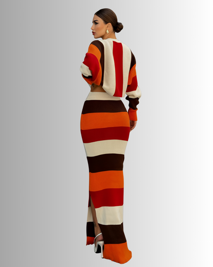 Keva Stripped Knit Set