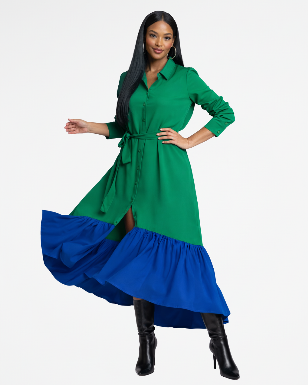 Thia Colorblock Maxi Dress