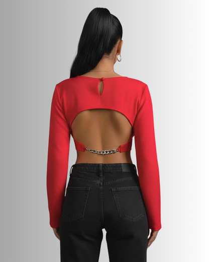 Darin Chain Cropped Top