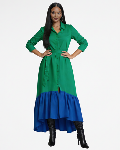 Thia Colorblock Maxi Dress