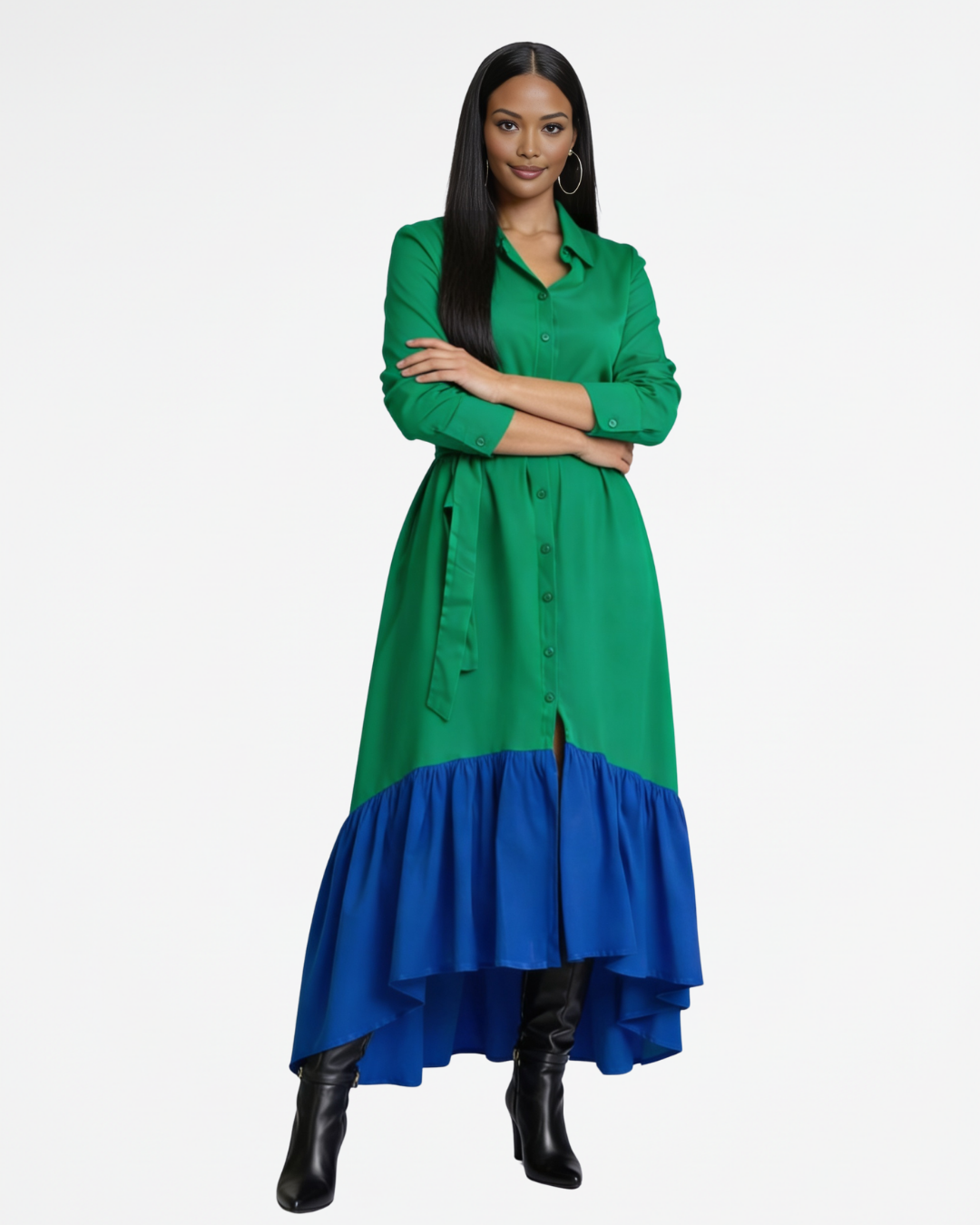 Thia Colorblock Maxi Dress