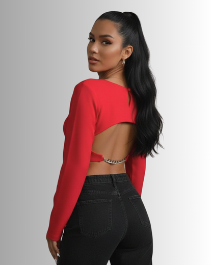 Darin Chain Cropped Top