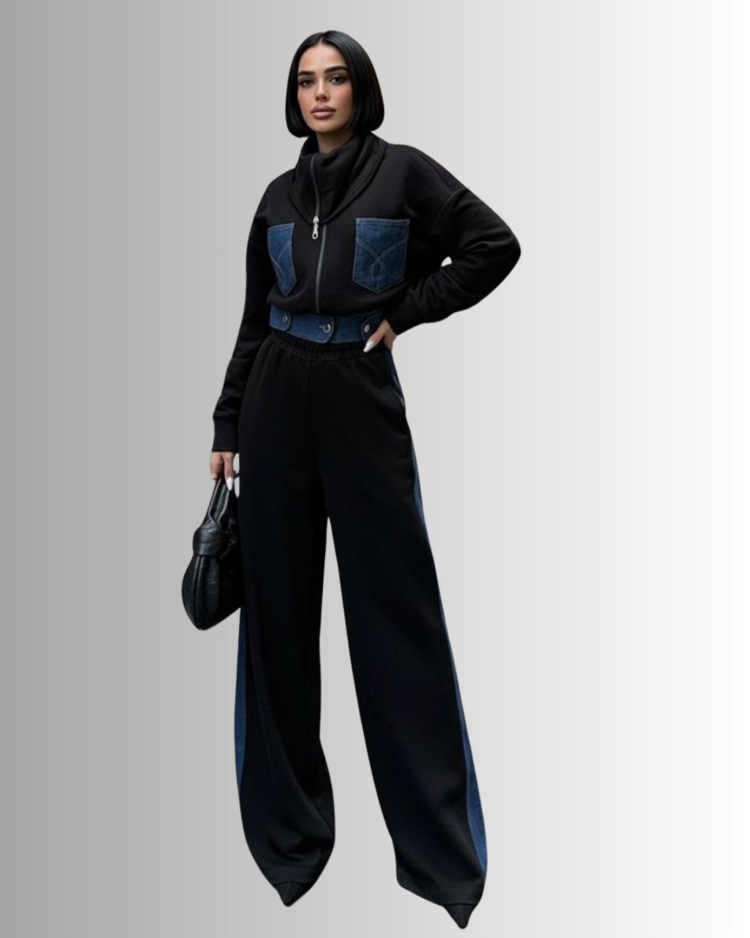 Gio Denim Mix Jogger set