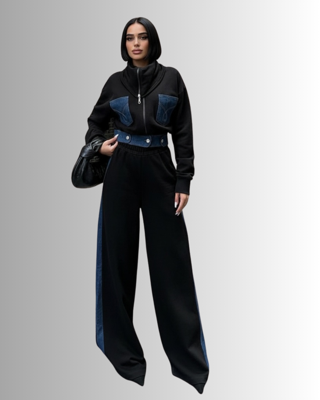 Gio Denim Mix Jogger set