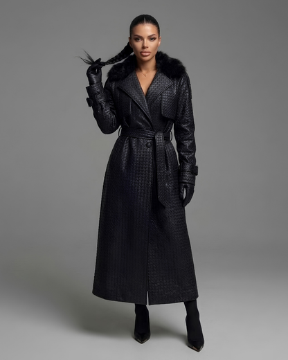Luxe Basketweave Trench