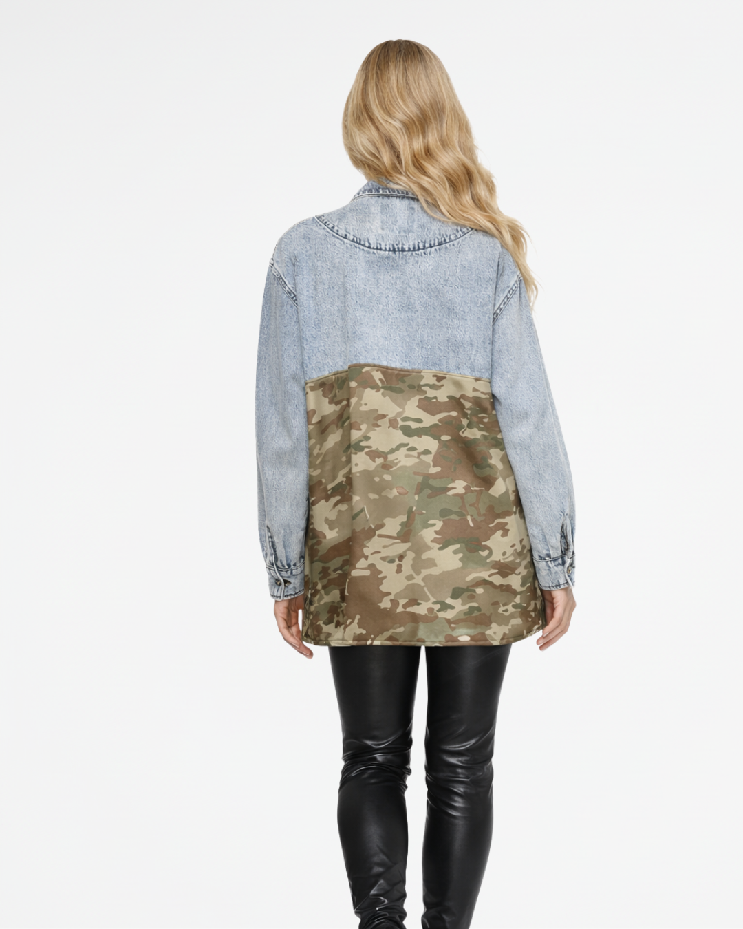 Denim Cargo Camo Jacket