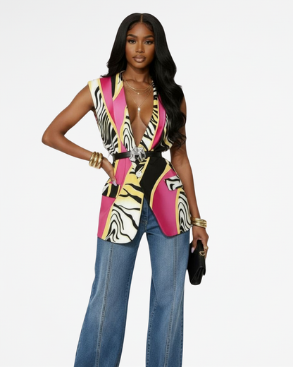 Wild Sunset Printed Vest