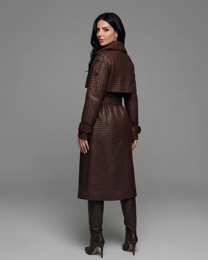 Luxe Basketweave Trench